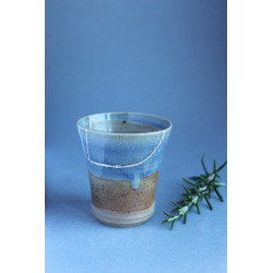 Tasse réparée selon l'art traditionnel du Kintsugi, finition Argent, utilitaire